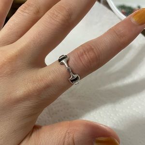 Silver Horse Bit Ring